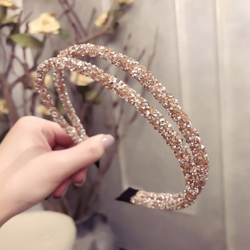 Băng Đô Cài Tóc Đính Đá Lấp Lánh Phong Cách Hàn Quốc Cho Nữ