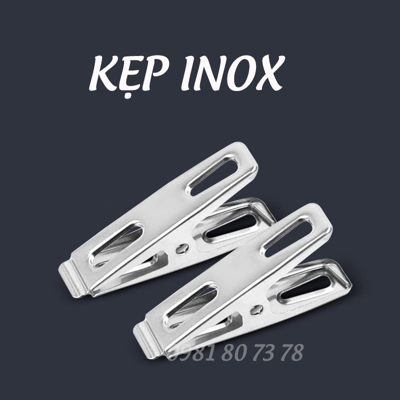 Kẹp quần áo chăn màn inox (5 cái)