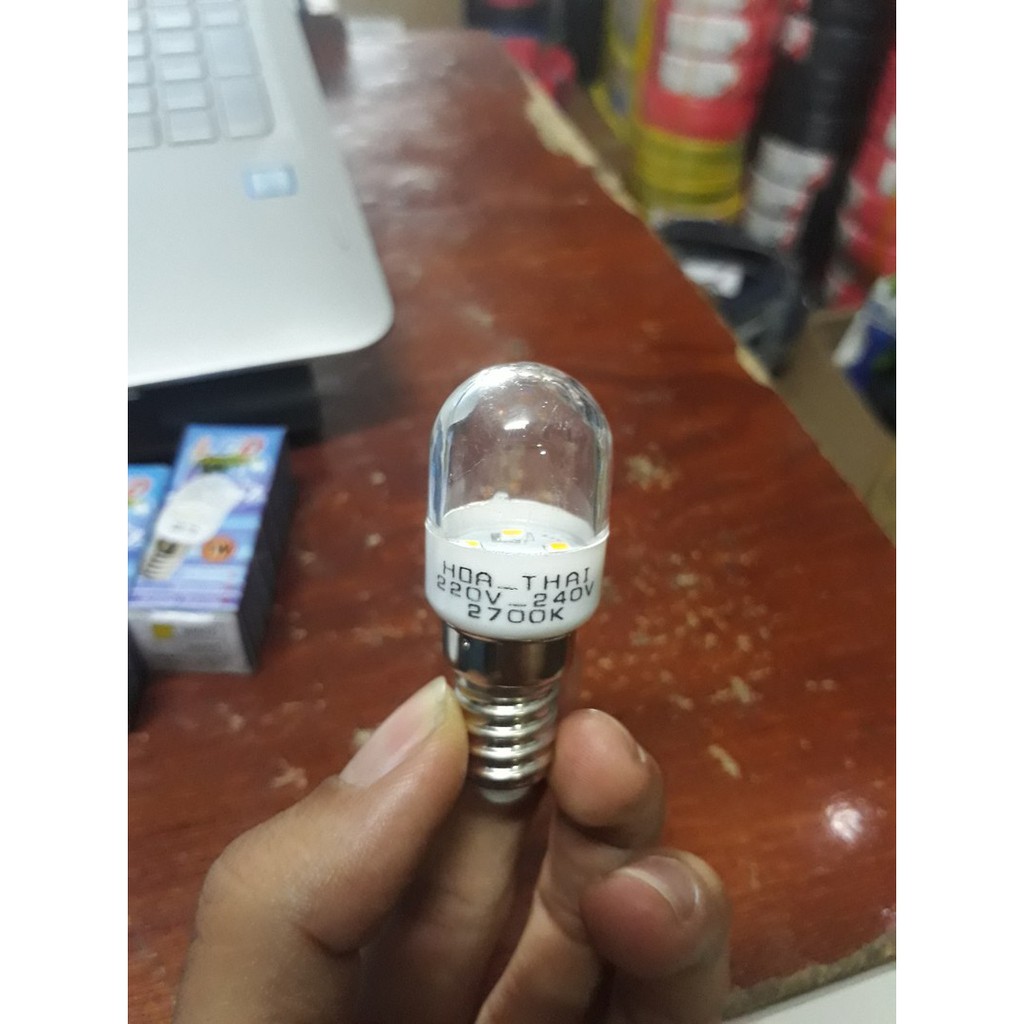 Bóng tủ lạnh led, bóng bí led, bóng đèn máy may led 1W đui E14 cao cấp Hòa Thái