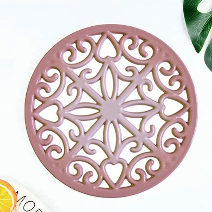 Ai  AN 12 Đế lót nồi cách nhiệt gang tráng men hình hoa 21 cm chuyên dùng cho nồi Le Creuset, chất liệu