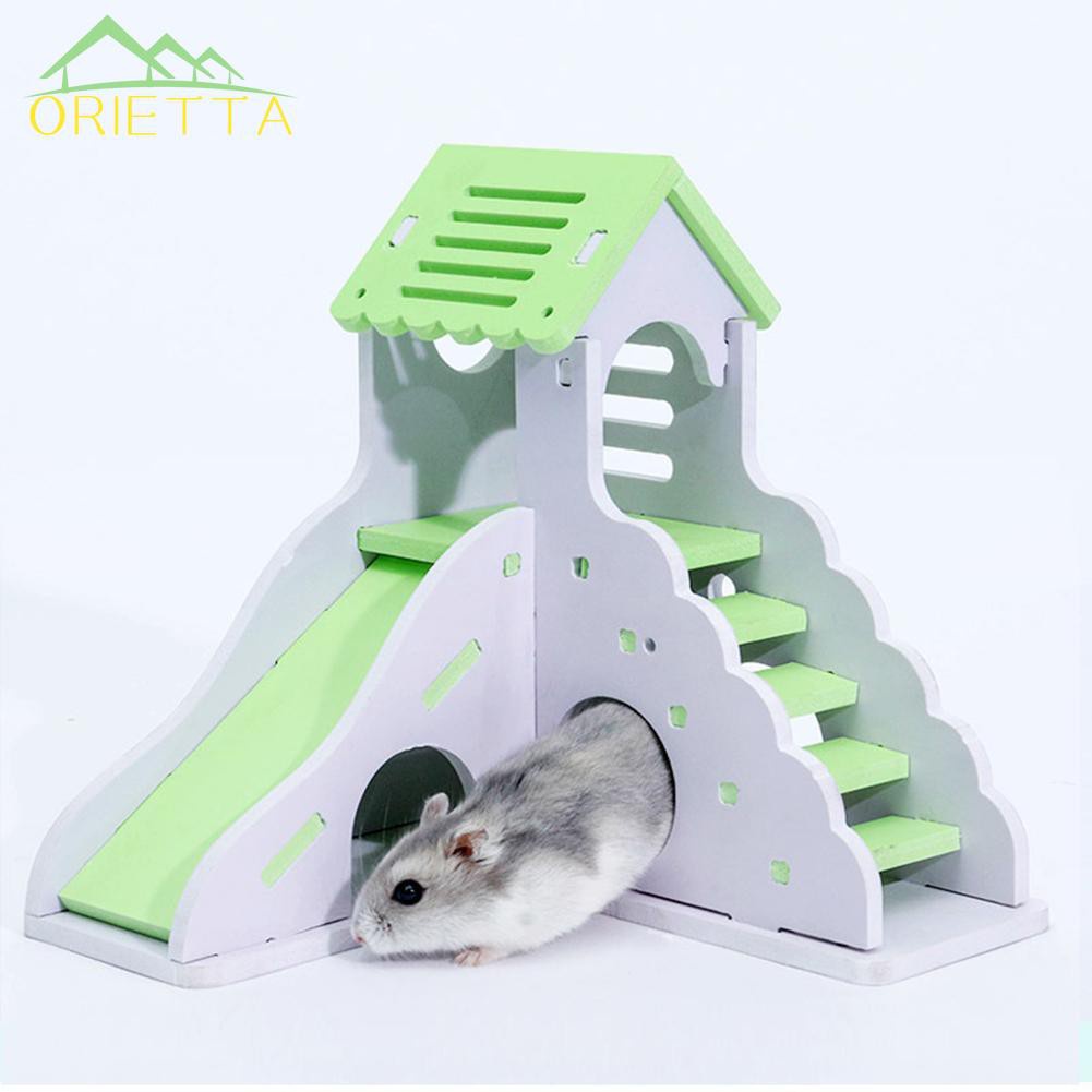 Ngôi Nhà / Cầu Thang Hai Tầng Nhiều Màu Sắc Cho Chuột Hamster