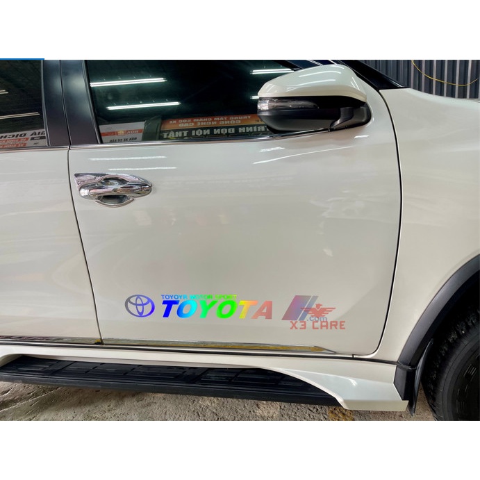 Decal trang trí xe hơi, xe máy phản quang 7 màu,tem dán phản quang, Miếng dán logo hãng xe, decal ô t