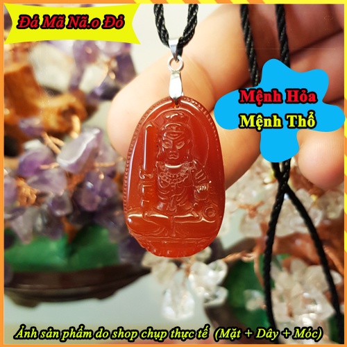 Mặt phật bản mệnh Bất Động Minh Vương cho nữ nam Tuổi Dậu Đá phong thủy Tặng kèm [Dây + Móc + Hộp] - Luck Ring