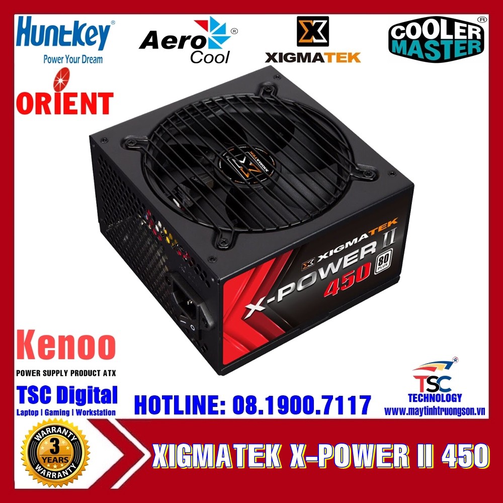 Nguồn Máy Tính XIGMATEK X-POWER X-450 (EN40490) 400W| Đẳng Cấp Gaming