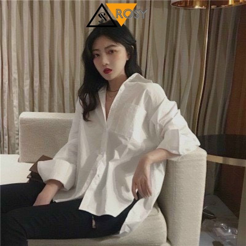 Áo sơ mi tay dài phong cách lịch thiệp chất cao cấp cho nữ
