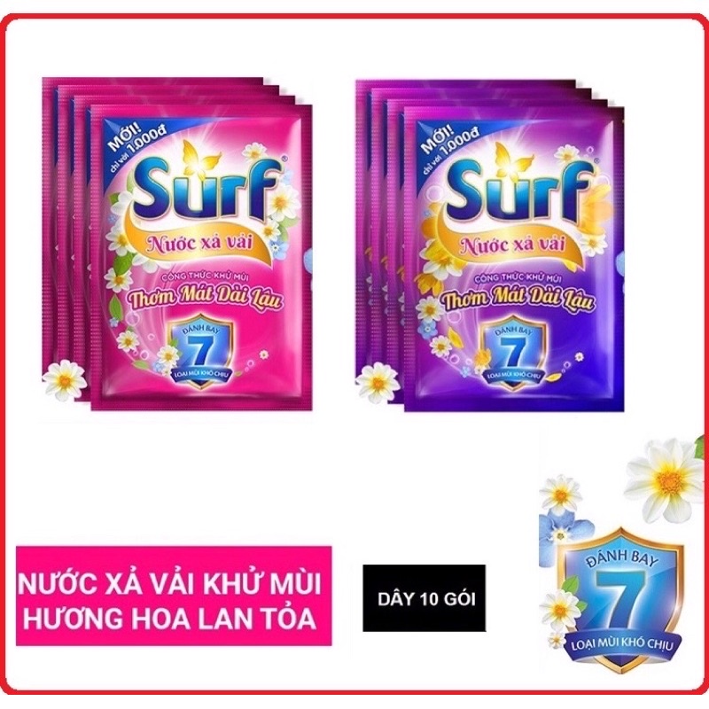 Nước Giặt Surf Dây 10 gói x 27ml