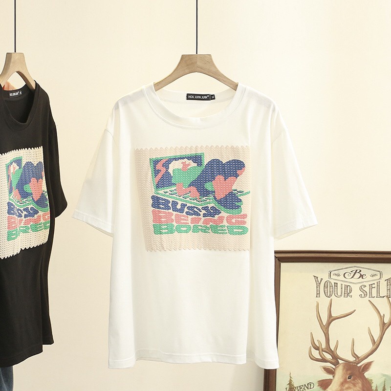 A24627 Áo thun nữ hè ngắn tay cho người mập hàng nhập