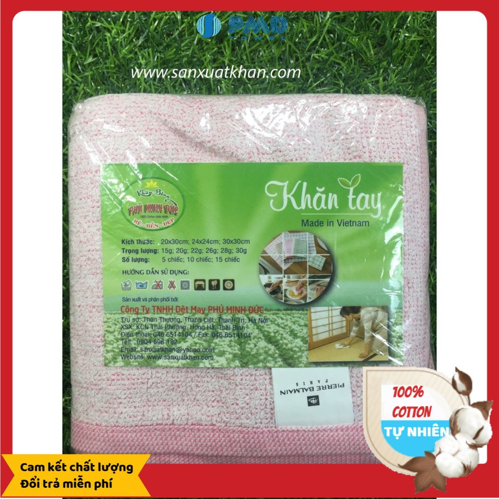 Sét 5 Khăn lau tay nhà bếp cotton xuất Hàn thấm nước tốt nhanh khô không sổ lông phai màu lau sạch các vết bẩn cứng đầu