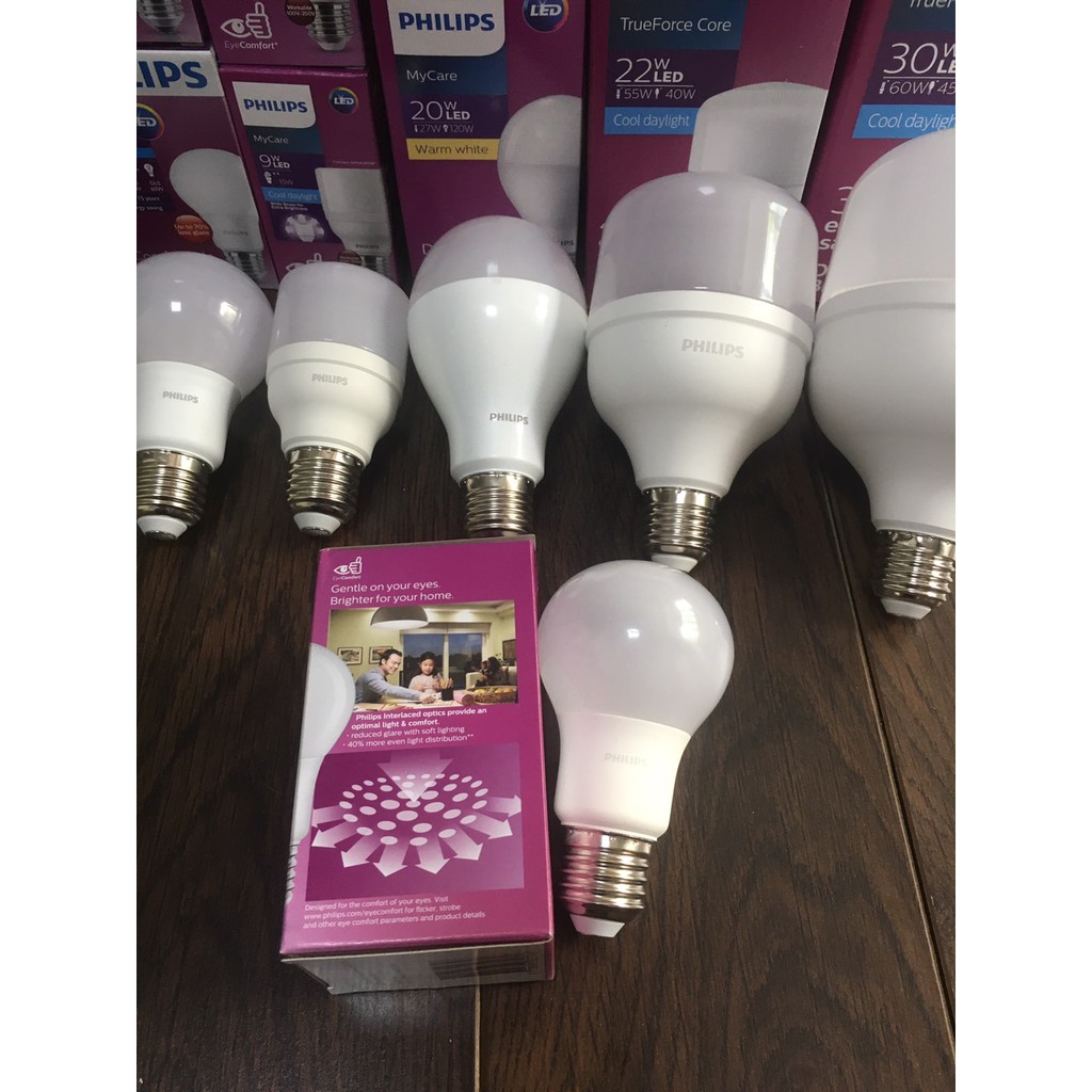 Bóng đèn Led Bulb Philips MyCare E27 A60 - 4w, 6w,8w,10w,12w [HÀNG CHÍNH HÃNG]. Tiết kiệm điện, chất lượng sáng cao