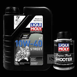 Nhớt liqui moly motorbike 4t 10w40 street – súc động cơ liqui moly engine flush shooter