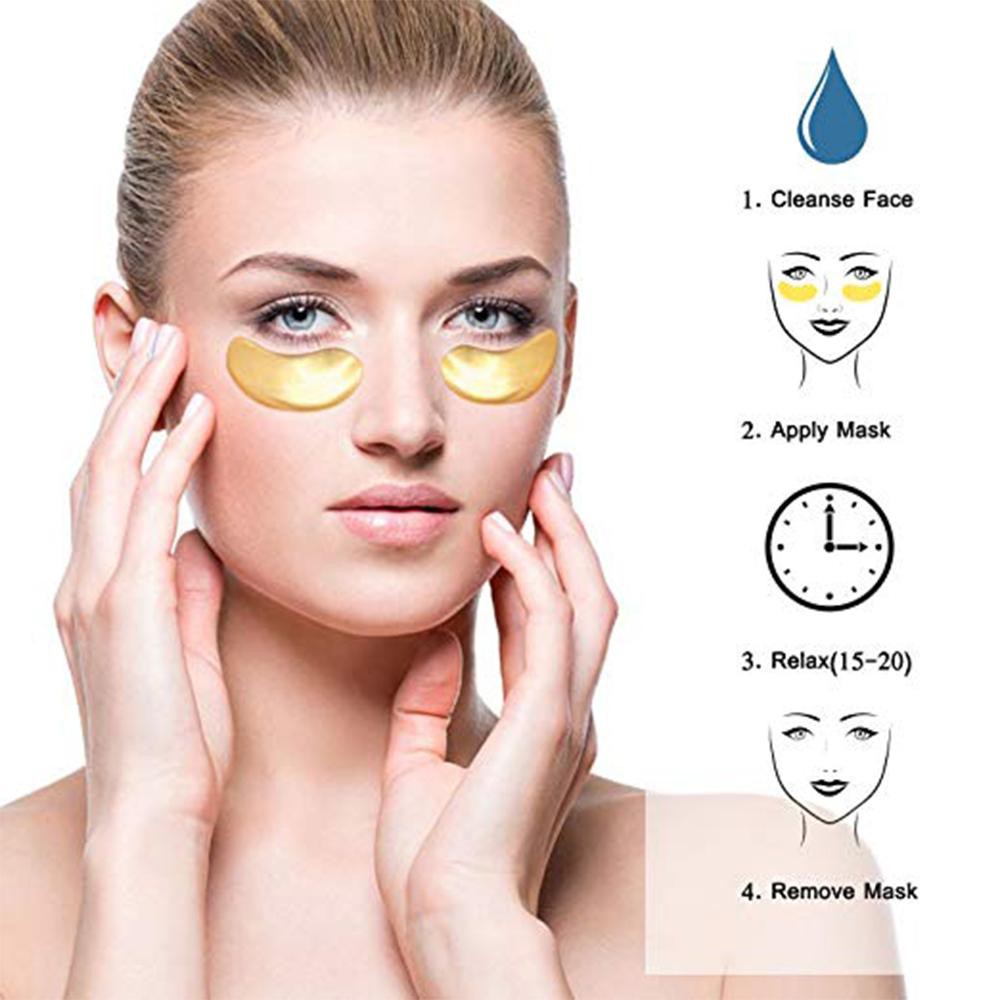 COMBO 5 CÁI MẶT NẠ MẮT THẠCH VÀNG COLLAGEN | Crystal Collagen Gold Powder Eye Mask