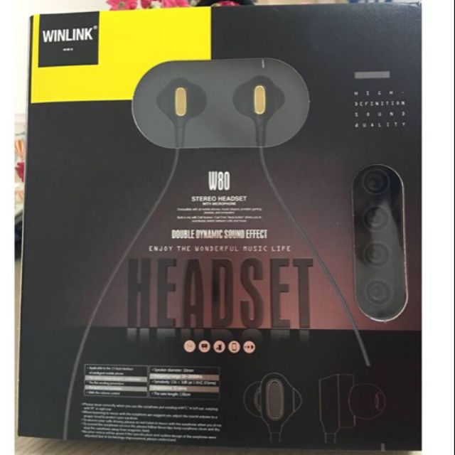 [Mã ELFLASH3 hoàn 10K xu đơn 20K] Tai nghe WINLINK headset W80 - chính hãng