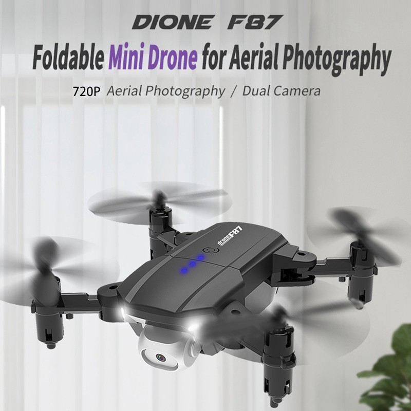 Flycam F87 Drone 4K FHD WiFi FPV, Máy Bay Flycam Mini Giá Rẻ Điều Khiển Từ Xa 2 Camera Chụp Ảnh Trên Không