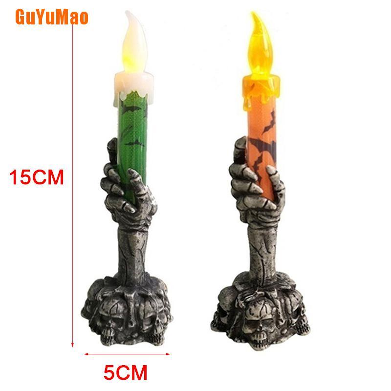 Giá Đỡ Đèn Cầy Hình Bàn Tay Đầu Lâu Độc Đáo Trang Trí Tiệc Halloween