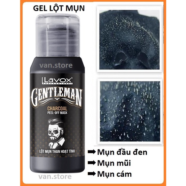 Gel Lột Mụn Đầu Đen, Mụn Cám Than Hoạt Tính Gentleman Lavox 50G