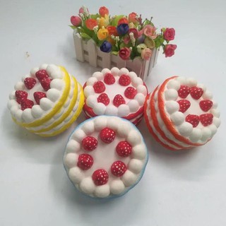 dcgr DCGR squishy bánh gato 6 dâu đồ chơi bóp mềm dễ thương