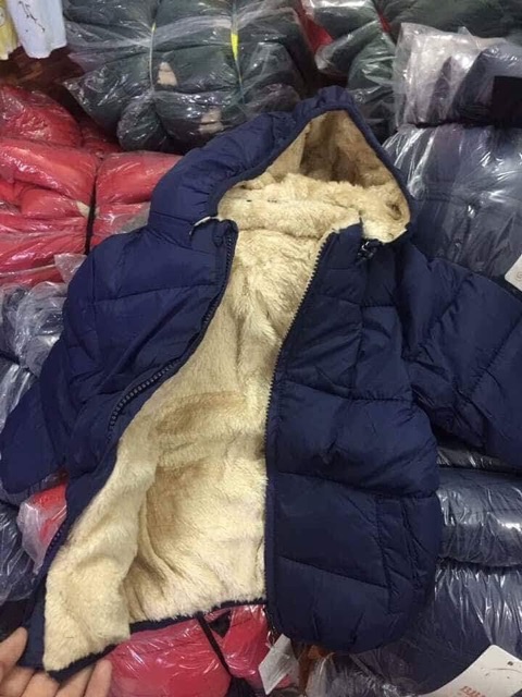 Áo phao lót lông cừu cho bé