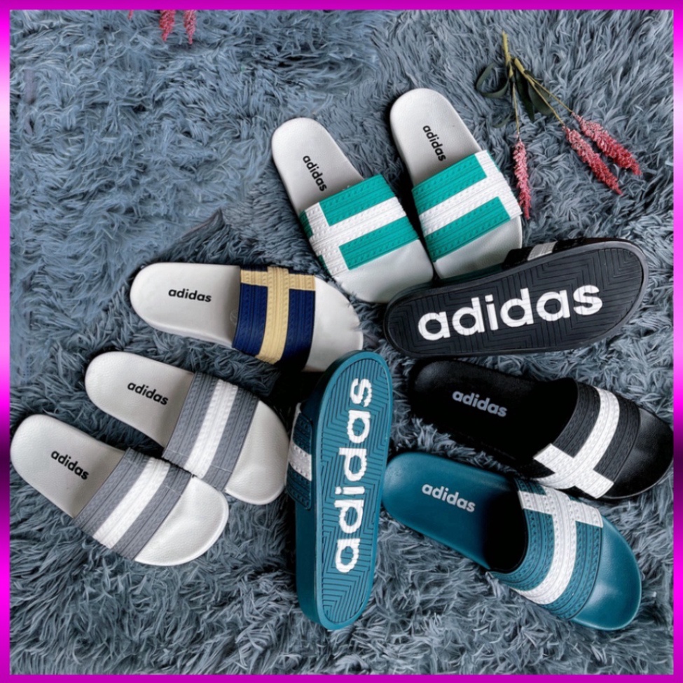 Dép Nam Quai Ngang ADIDAS, Dép Das Đế Chữ Cao Su Hàng Đẹp NEW
