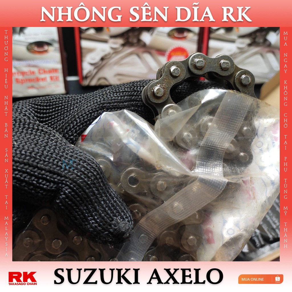 Nhông sên dĩa RK xe Axelo thương hiệu Nhật Bản