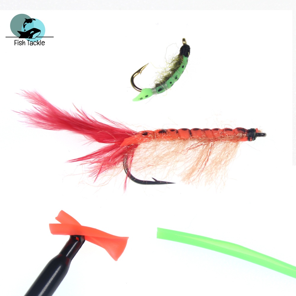 Túi 4m Ống Silicon Mỏng Co Giãn Mềm Bọc Dây Câu Cá Nymph Worm