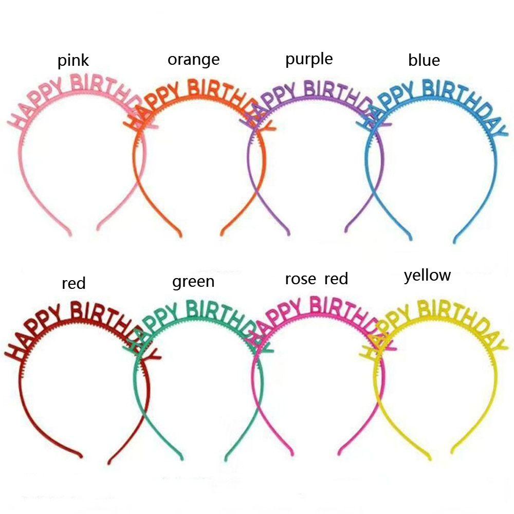 Băng Đô Cài Tóc Chữ Happy Birthday Bằng Nhựa Màu Sắc Ngọt Ngào Xinh Xắn