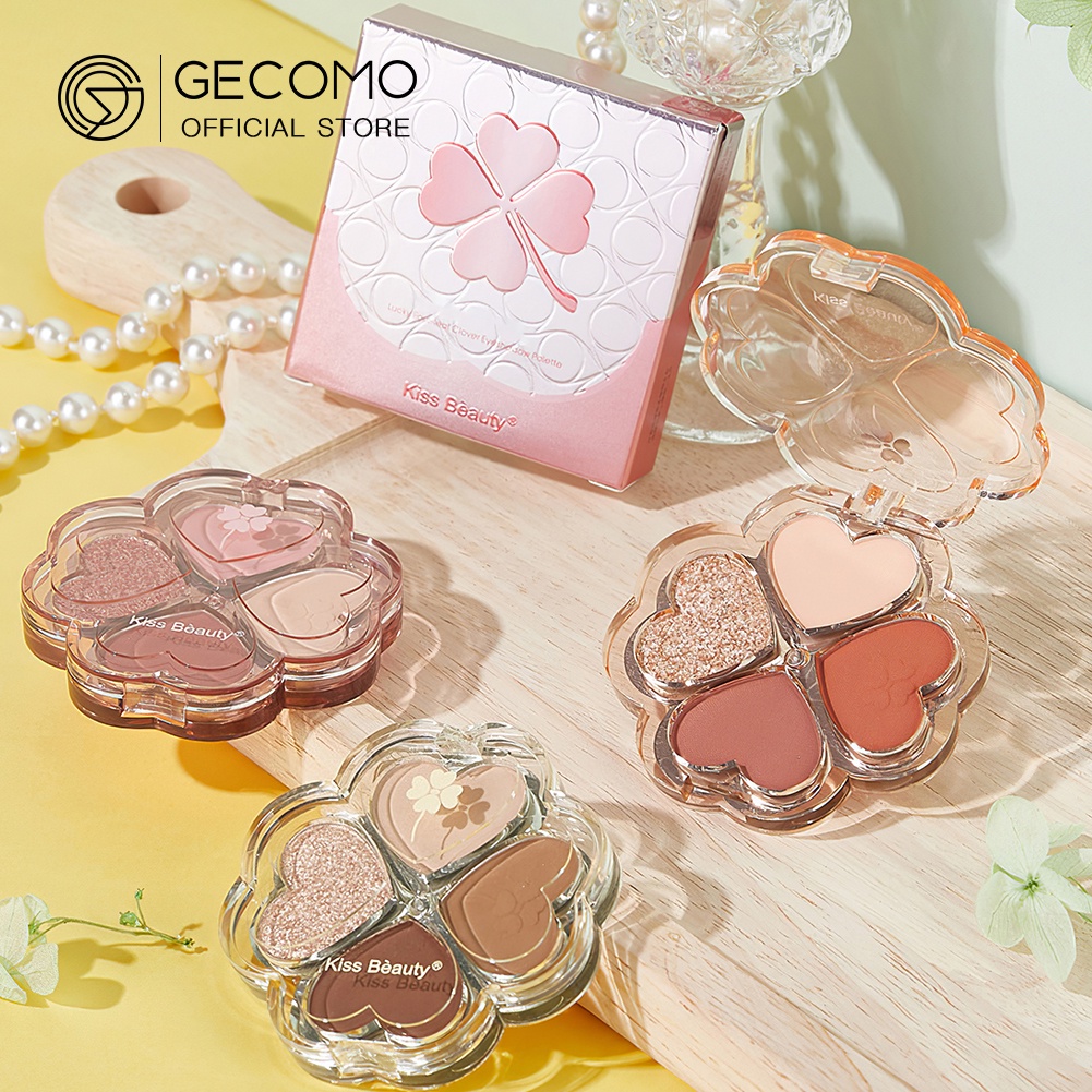 Bảng Phấn Mắt GECOMO 4 Màu Lâu Trôi Chống Thấm Nước