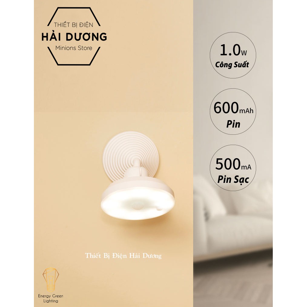 Đèn Led đọc sách học bài làm việc dán tủ di động thông minh chiếu sáng Dài 36cm - Tròn Xoay 360 độ - Cảm ứng chuyển động