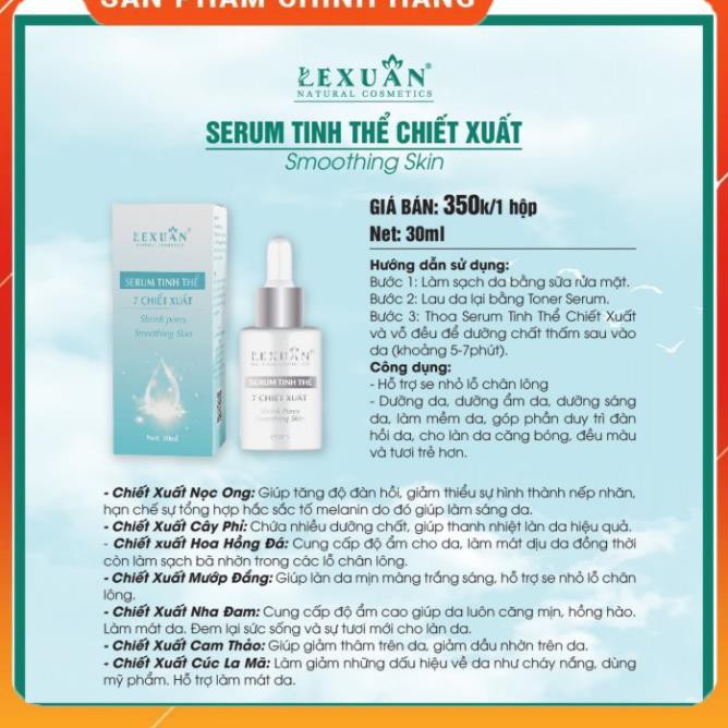 Serum Tinh Thể 7 Chiết Xuất Lê Xuân ❤️CHÍNH HÃNG❤️Hỗ trợ se nhỏ lỗ chân lông,Dưỡng da, dưỡng ẩm da | BigBuy360 - bigbuy360.vn