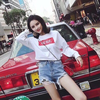 Croptop tay dài in Bebe kèm hình + clip