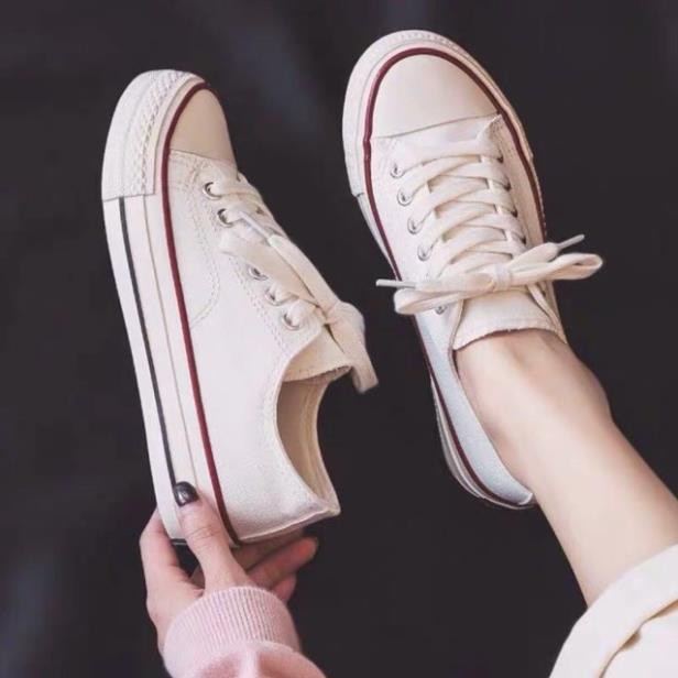 Giày thể thao nữ trơn cổ thấp 3 màu NEW