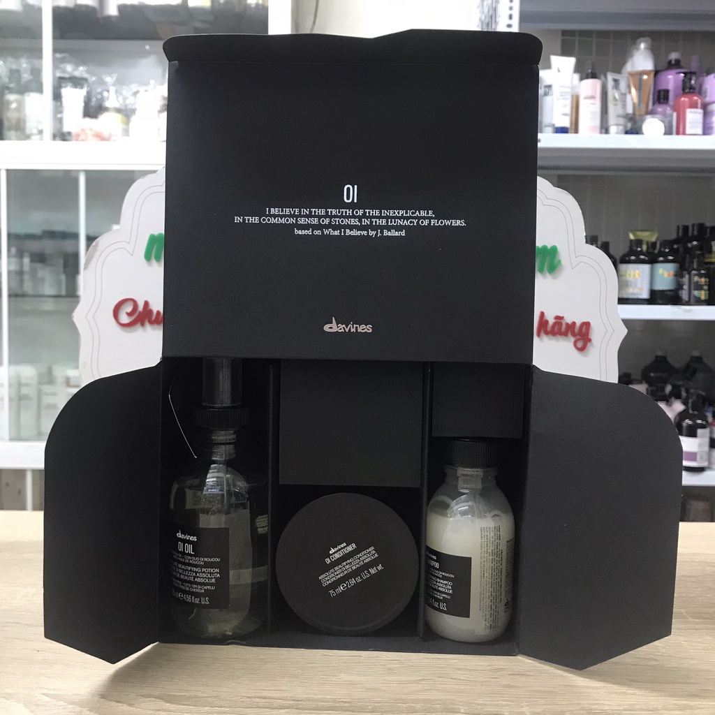 Dầu gội xả DAVINES OI Absolute beautifying suôn mượt 90ml - 75ml