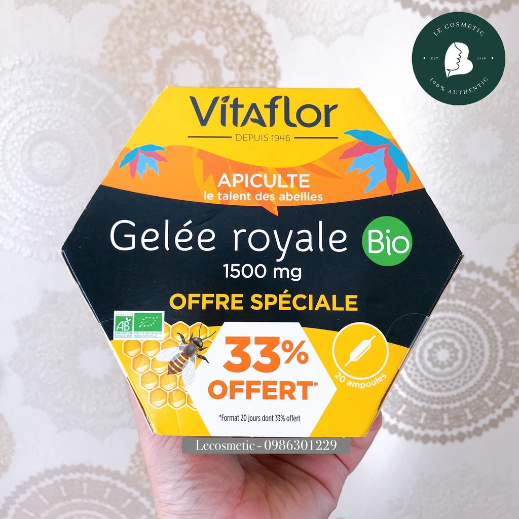 Sữa Ong Chúa Vitaflor Bio 1500mg 20 Ống Của Pháp