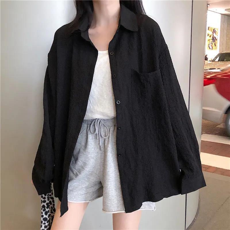 Áo BH tay dài màu trơn phối nút cài thanh lịch thời trang cao cấp cho nữ
