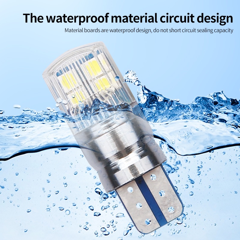 2 Bóng Đèn led canbus t10 w5w 3030 8smd dc12v-24v Siêu Sáng