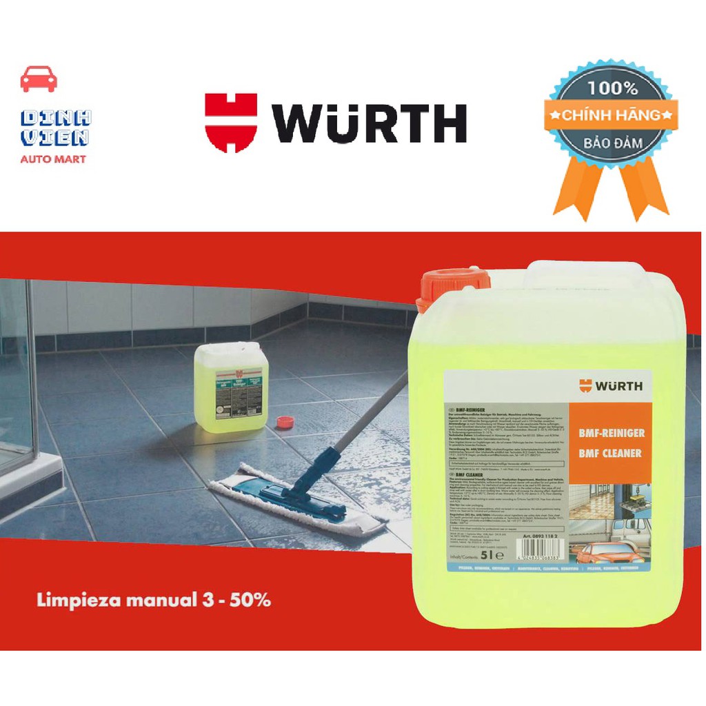 Wurth Bmf Workshop Cleaner 5 Lít 08931182 An toàn sạch sẽ cho gia đình ,công ty,công nghiệp...
