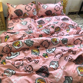 Sét chăn ga cotton poly lợn hồng mới