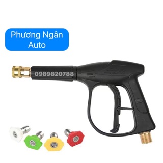 Bộ Súng Xịt Rửa và 4 Đầu Béc Phun Cao Cấp Cho Máy Rửa Xe Áp Lực Cao