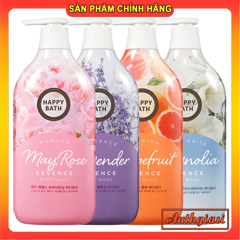 Sữa tắm HAPPY BATH Natural Body Wash Hàn Quốc đủ màu hương thơm quyến rũ và dưỡng mịn da 900g | BigBuy360 - bigbuy360.vn