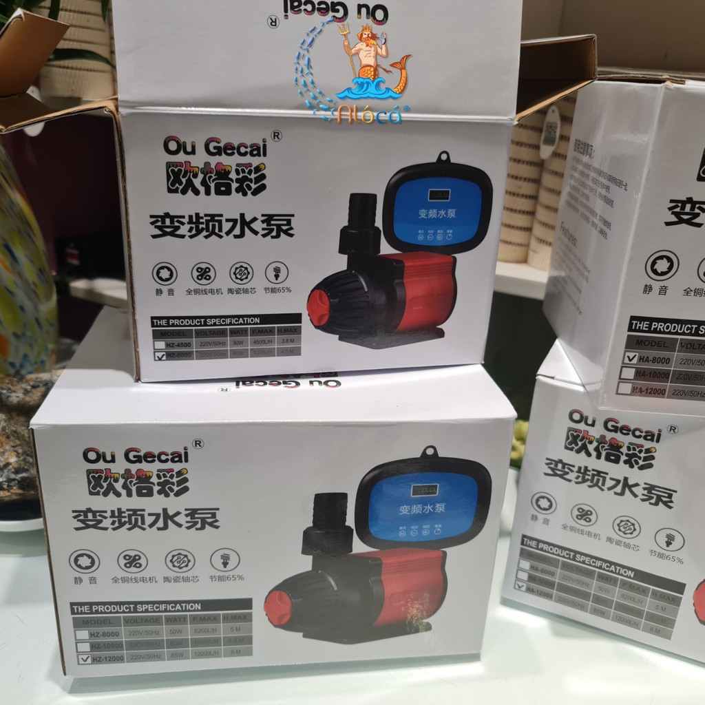 Máy bơm lọc tràn dưới OGC HZ3000-HZ4500-HZ6000-HZ8000-HZ10000-HZ 12000 tiết kiệm điện, có bộ điều khiển cho bể cá cảnh