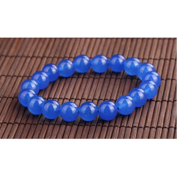 Thời trang New Blue Jade Medulla Chain Men and Women Vòng tay mã não tự nhiên Phụ nữ Bóng một vùng Sinh viên Wild Chất lượng cao Thời trang Vòng đeo tay cổ điển Sản phẩm mới