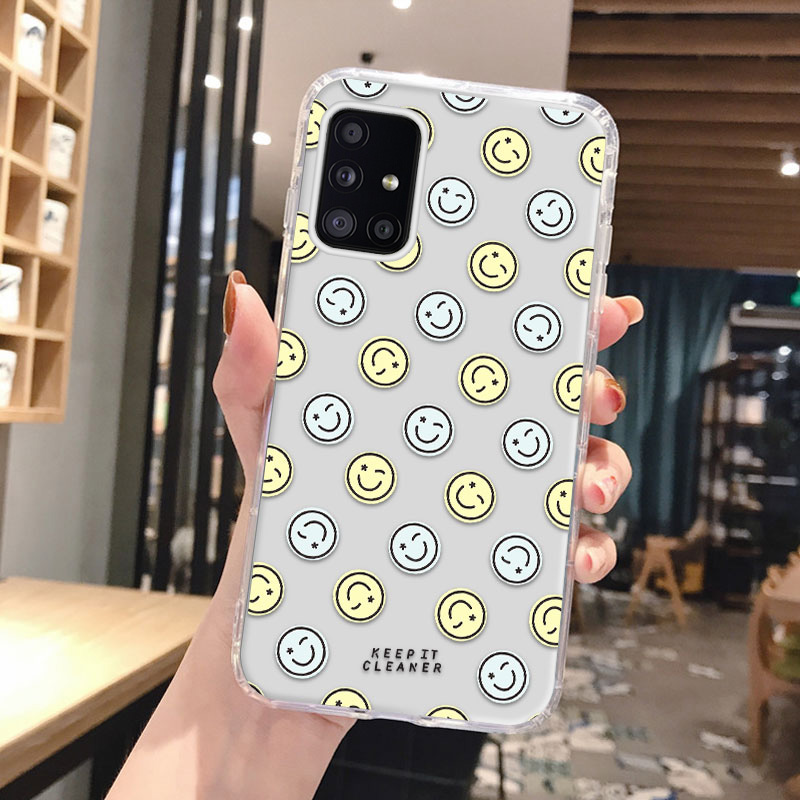 Cute Bear Cheap Case for Samsung J7 Prime On7 2016 M51 A21S A30 A20 A50 A50S A30S A51 A71 4G Note20 Ultra Plus S10 Plus S20FE 4G 5G S20 Plus Ulitra S30 Airbag Anti-fall Camera Protection Clear Cover