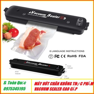 Máy hút chân không thực phẩm Vacuum Sealer dùng cho gia đình - Tặng 15 túi hút chân không rộng 20cm dài 25cm