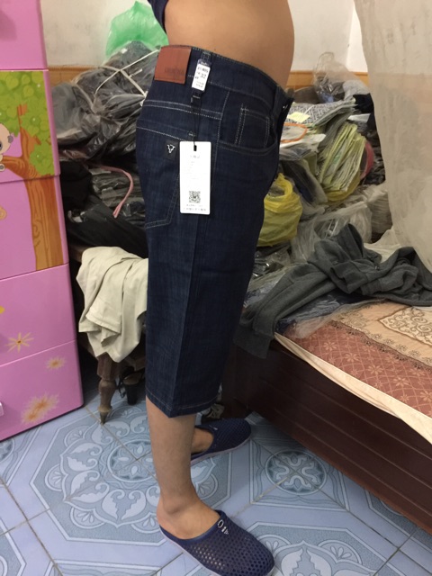 Quần ngố bò giấy nam trung niên trung tuổi chất mát size lớn | BigBuy360 - bigbuy360.vn