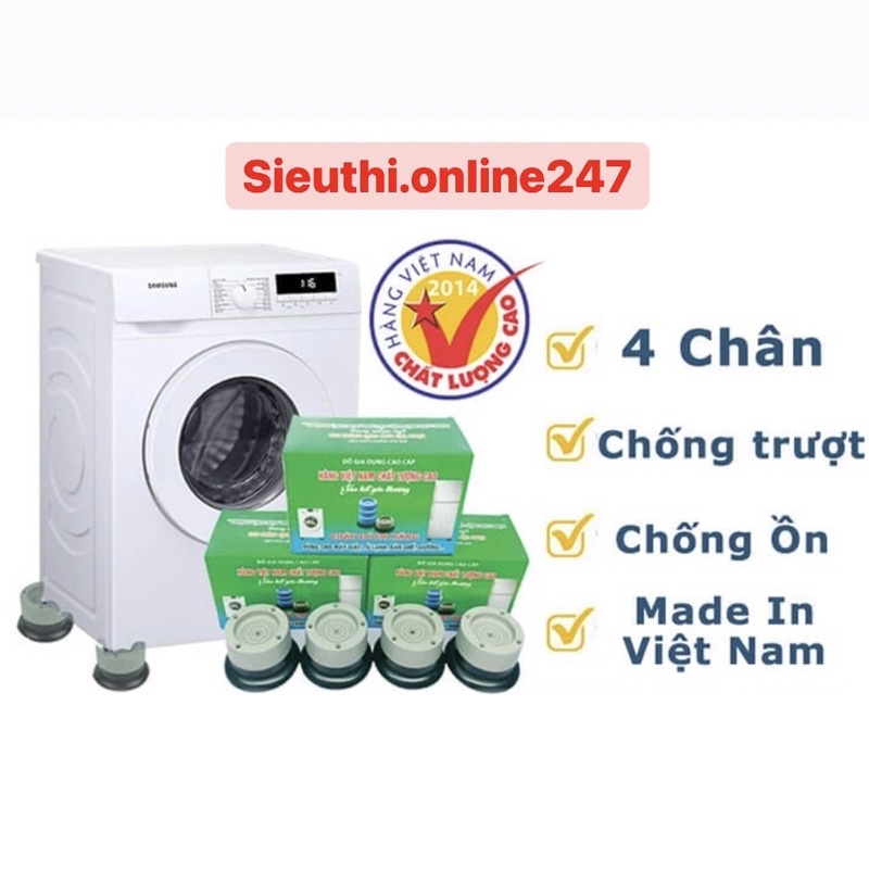 Bộ 4 Miếng Đệm Cao Su Lót Chân Máy Giặt Chống Run Tiện Lợi