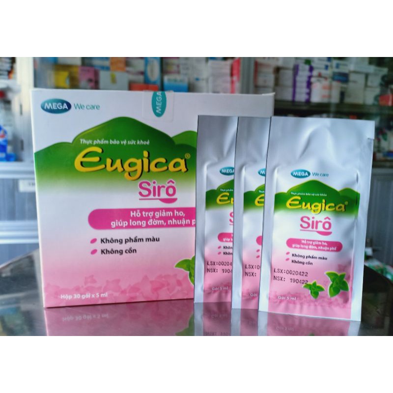 [COMBO 5 GÓI] Eugica Siro Hỗ Trợ Giảm Ho, Giúp Long Đờm, Nhuận Phế