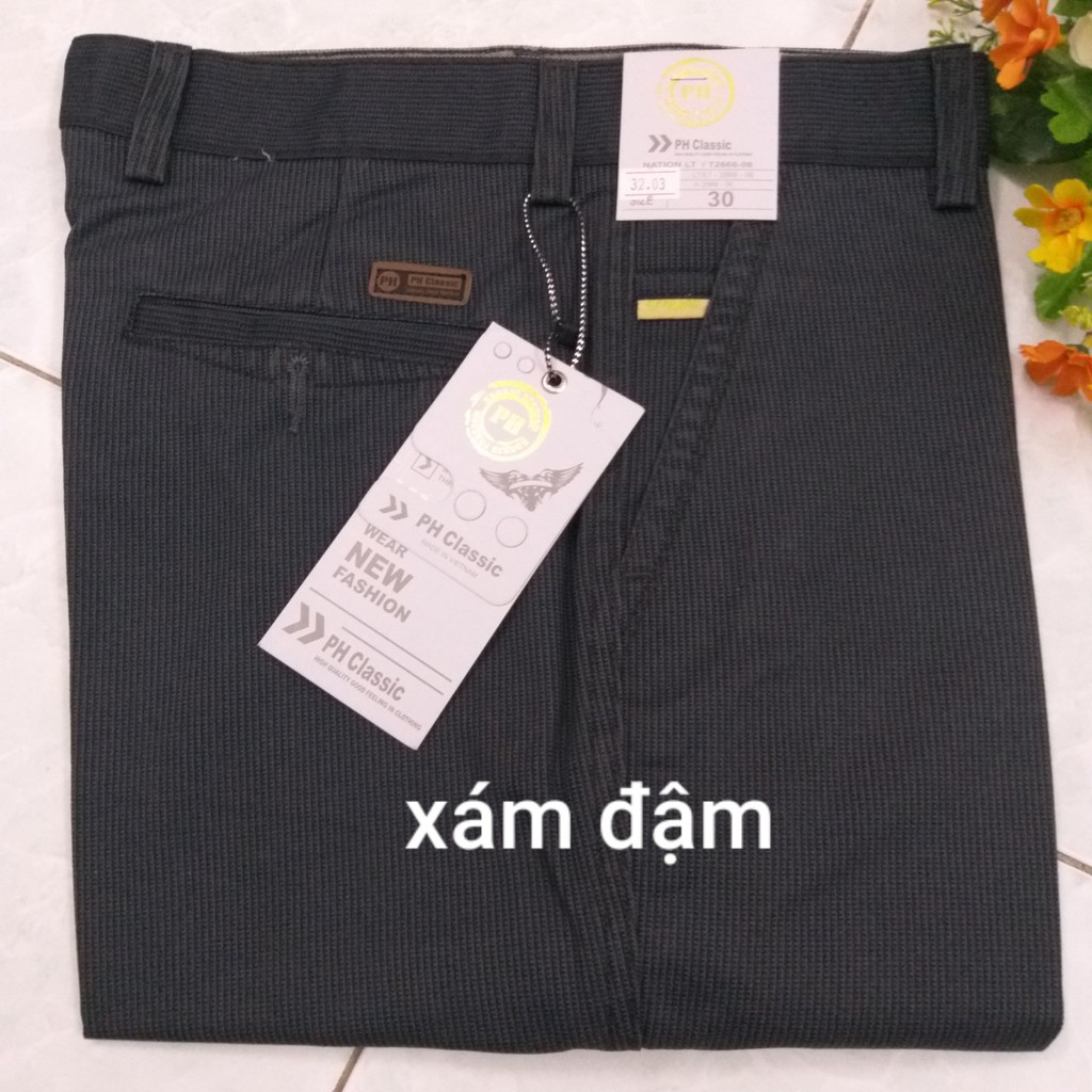 Quần kaki trung niên caro nhí.