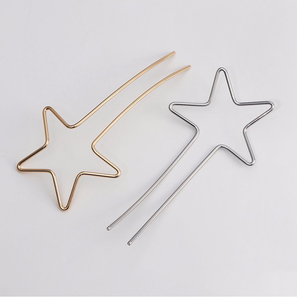 Trâm cài tóc hình ngôi sao/trái tim phong cách Hàn Quốc đơn giản cho nữ BACK2LIFE