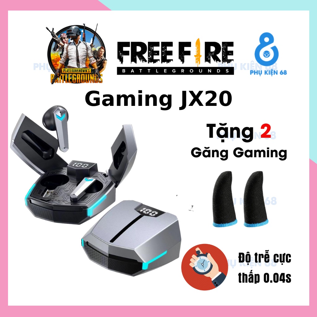 Tai Nghe Gaming Bluetooth 5.3 JX-20 TWS Tai Nghe Chơi Game Không Dây Có Mic Tai Nghe Nhét Tai Siêu Xe - Độ Trễ Cực Thấp
