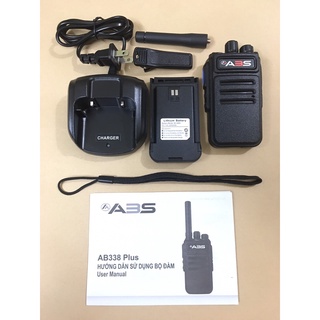 Bộ 6 Chiếc Bộ đàm Hỗ trợ Sạc USB Type C Siêu Bền ABS AB338 Plus (Hàng Chính hãng, Hỗ trợ xuất VAT, Sạc đế kèm theo máy)