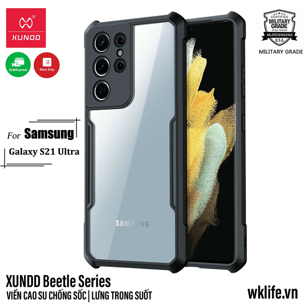 Ốp Samsung S21 Ultra 5G XUNDD Chống Sốc 3M Chuẩn SGS